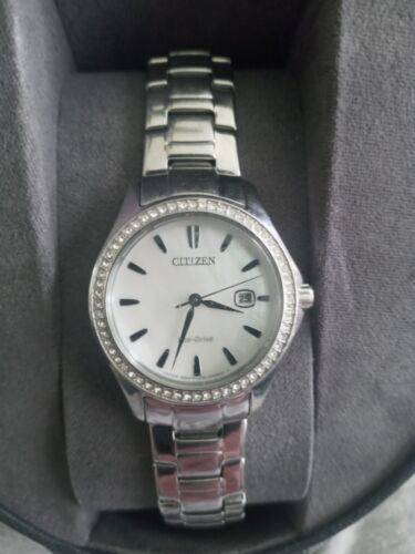 っておりま】 Citizen Echo Drive Women's Watch Mother of pearl face