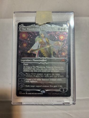 MTG Kamigawa Neon Dynasty The Wandering Emperor Showcase Etched Foil. Nm 海外 即決