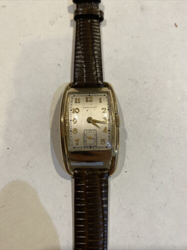 Hamilton Art Deco Curved Gold Filled Antique Wrist Watch Runs Wow 19 Jewel 海外 即決