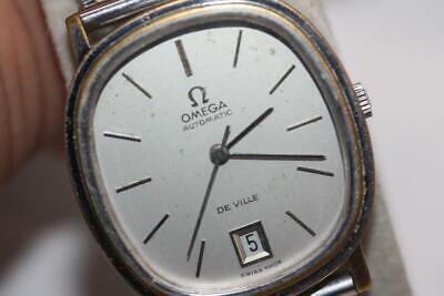Omega De Ville Automatic Date Oval VTG Round Silver Stainless 即決 ...
