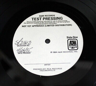 RCA Recordings ~ LP Test Pressing SP-37603 ~ A&M Records ~ 1985 ~ Artist Fiona ? 海外 即決