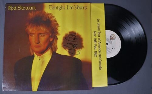 Rod Stewart - Tonight I’m Yours LP SIGNED COA Le Grand Tour America Canada 1981 海外 即決