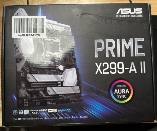 ASUS PRIME X299-A II LGA 2066, Intel Motherboard 海外 即決