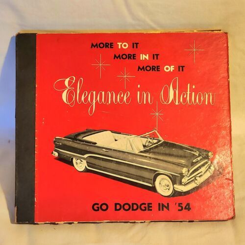 Go Dodge In 1954 Elegance In Action Promotional Record Set For Public Broadcast 海外 即決