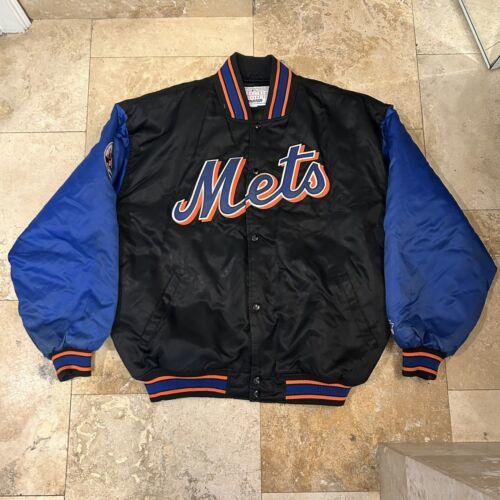 Vintage Starter New York Mets MLB Satin Mens Diamond Collection Jacket Sz 2XL D4 海外 即決