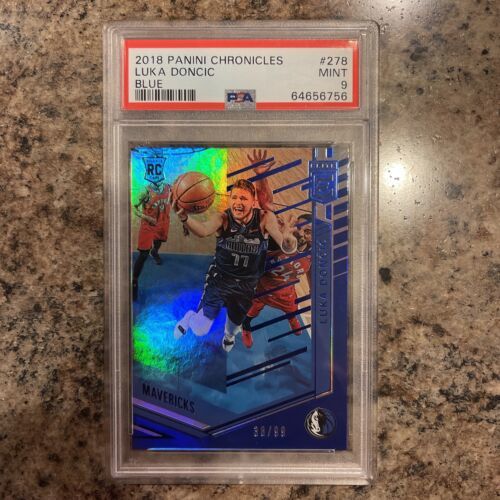 Luka Doncic 2018-19 Panini Chronicles Blue Rookie/99 PSA 9 RARE COLOR MATCH! 海外 即決