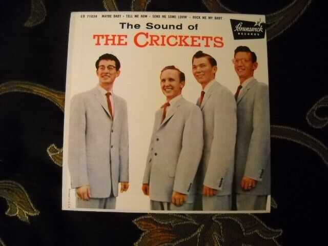 TTHE CRICKETS~THE SOUND OF THE CRICKETS BRUNSWICK 45 RPM EP 1958 NEAR MINT 海外 即決