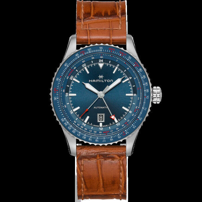 Hamilton Khaki Aviation Blue Men's Watch - H76715540 海外 即決