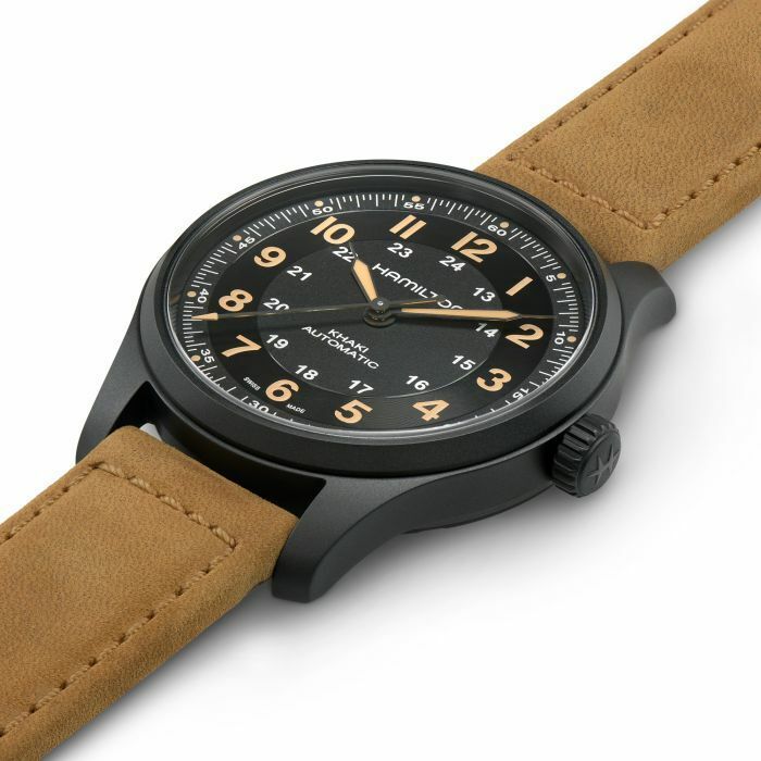 *BRAND NEW* Hamilton Men's Khaki Field Titanium Auto Black Dial Watch H70665533 海外 即決 - 1