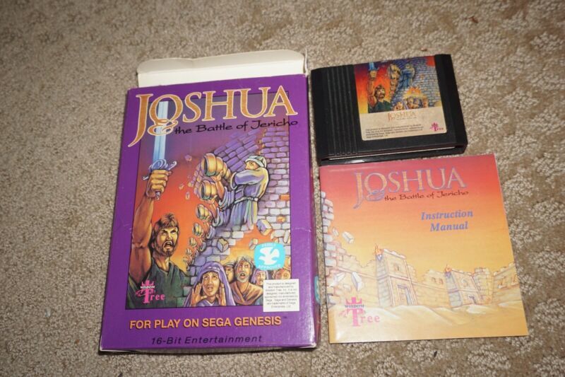 Joshua Battle Of Jericho (Sega Genesis) Complete In Box GREAT Shape 海外 即決