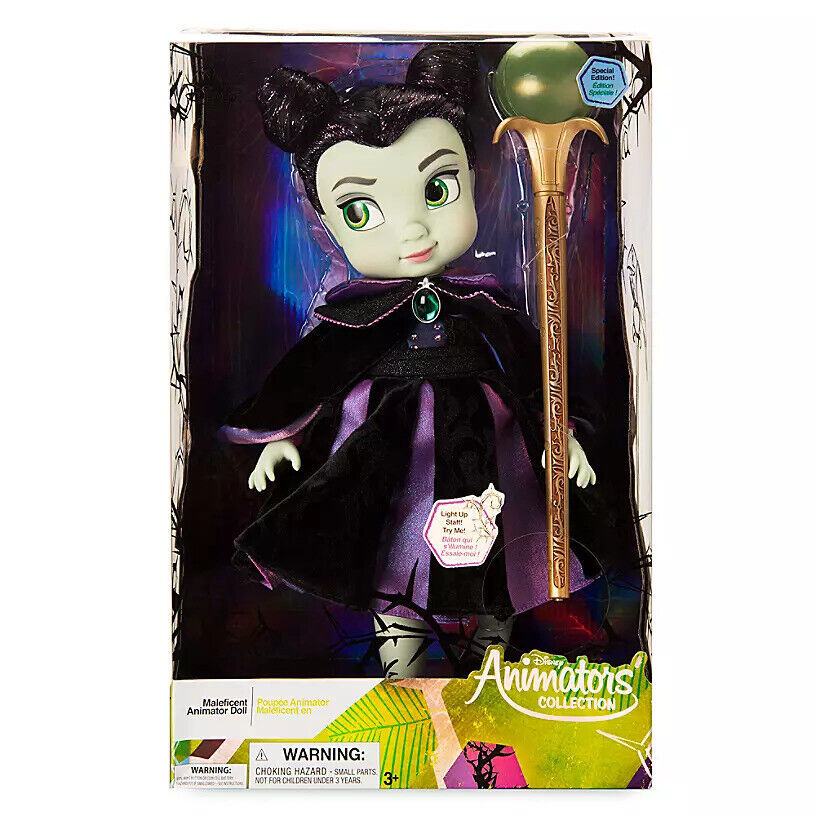 NEW! Disney Animators' Collection Maleficent Doll Special Edition 16” Light Up 海外 即決