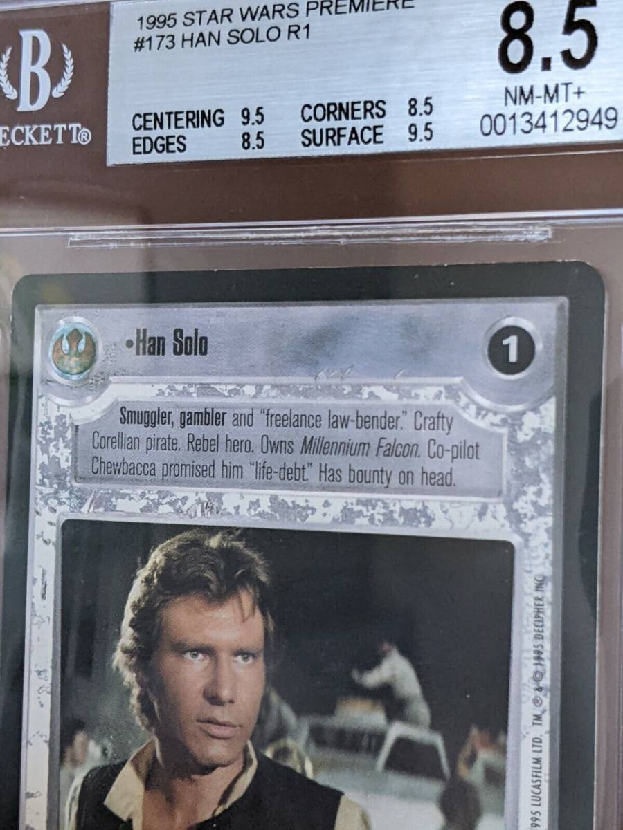 BGS 8.5 Han Solo BB (Premiere Limited) ? CENTERING 9.5 ? Star Wars CCG 海外 即決