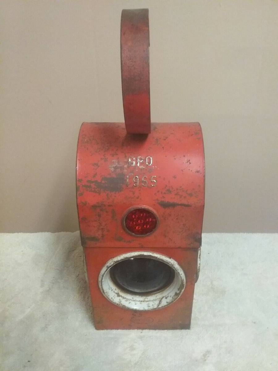 Chalwyn Kerosene Railroad Lantern Red Lenses Made in England 海外 ...