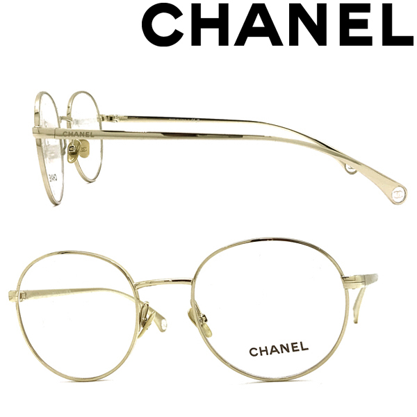 CHANEL メガネフレーム シャネル ブランド シャンパンゴールド 眼鏡