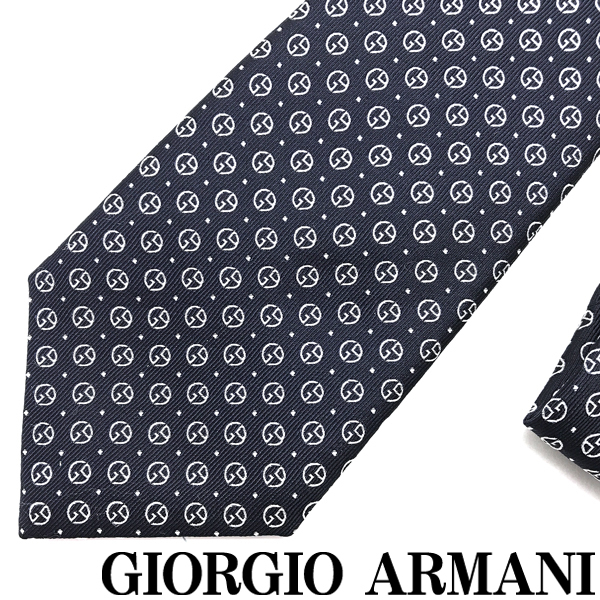 GIORGIO ARMANI ネクタイ ジョルジオアルマーニ ブランド シルク ブルー 【剣先幅:8cm】 360054-915-00035_画像1