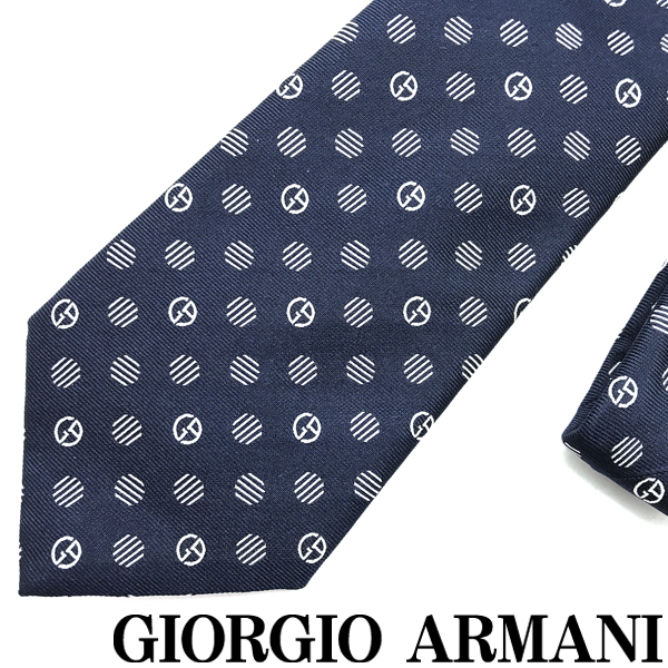 GIORGIO ARMANI ネクタイ ジョルジオアルマーニ ブランド シルク ブルー 【剣先幅:8cm】 360054-916-00035_画像1