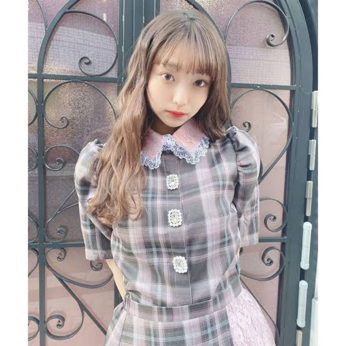 スワンキス swankiss セットアップ ピンクグレーチェック柄 スワンキス swankiss セットアップ ピンクグレーチェック柄