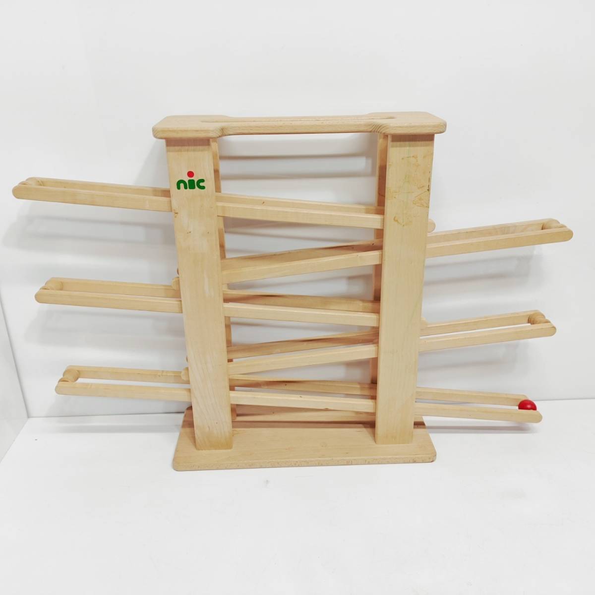 ●ニック社 ニックスロープ 木製スロープトイ nic スロープトイ 木のおもちゃ シンプル こども 遊び 知育 ピタゴラスイッチB438_画像2