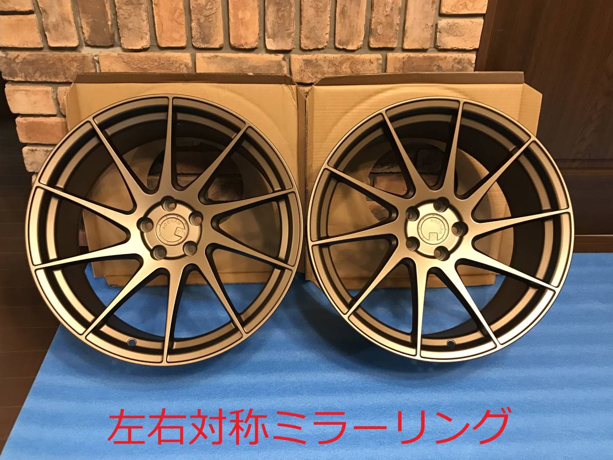 新品！Aodhan AH09 18x9.5+35 18インチ 5穴 PCD112 Matte Black 左右対称 ミラーリング フローフォーム製法 ビッグキャリパー対応_画像6