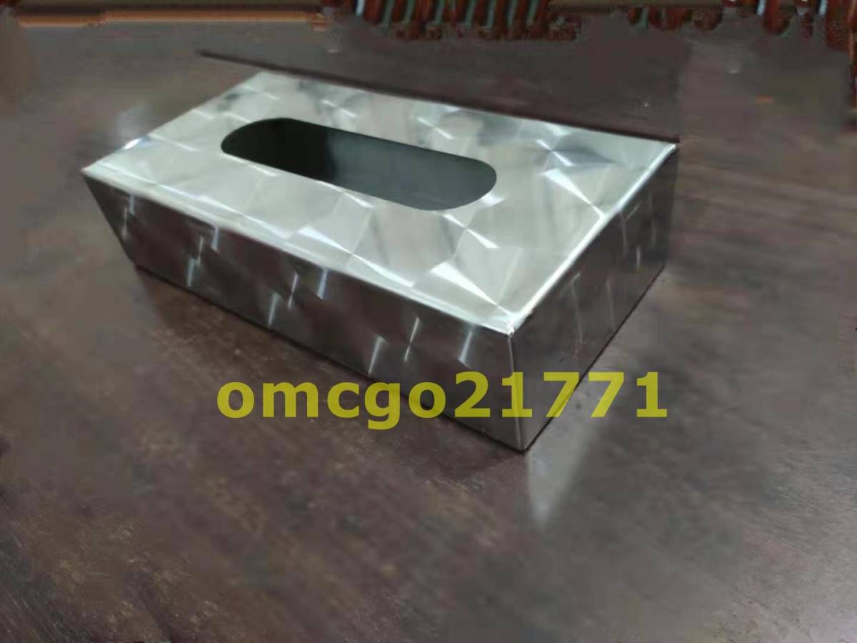  new goods rare goods high quality stainless steel u Logo pattern tissue case ( tissue box )1P