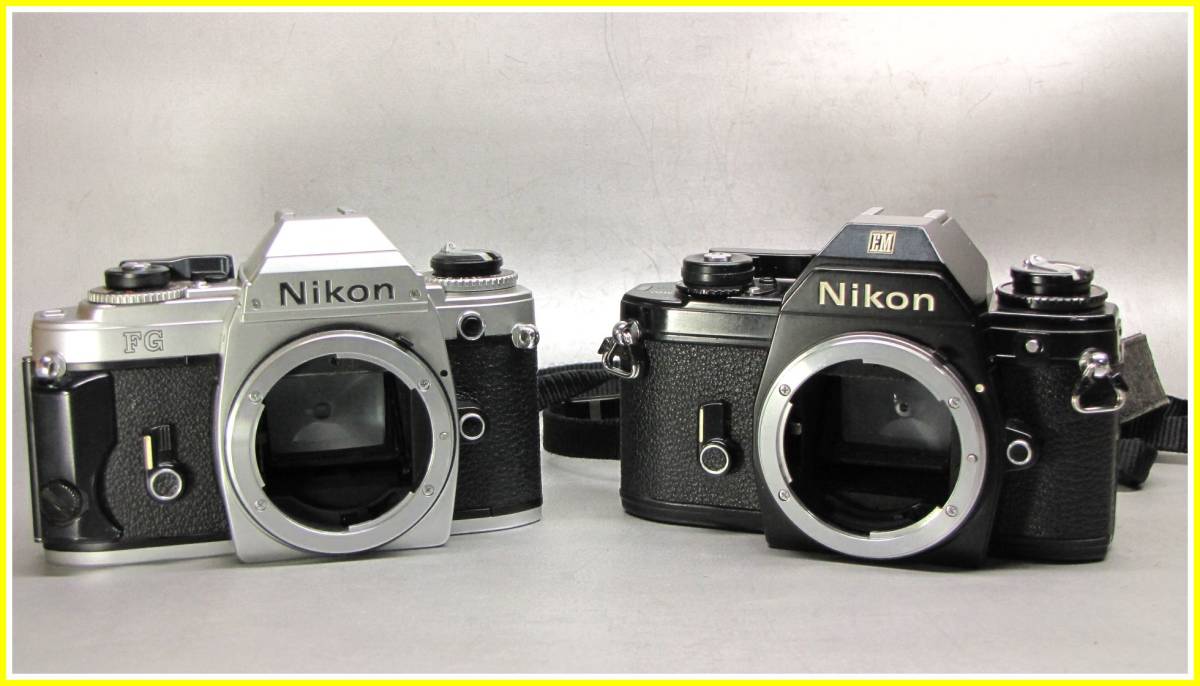 正規店仕入れの EM FG ニコン Nikon ブラック 画像多数 日本光学 ２台