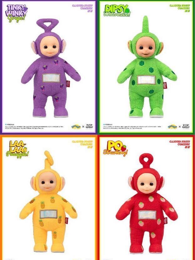 [ Teletubbies ] Pola -latipsi-tin key wing key fruit can all 4 kind set soft toy figure bag attaching 