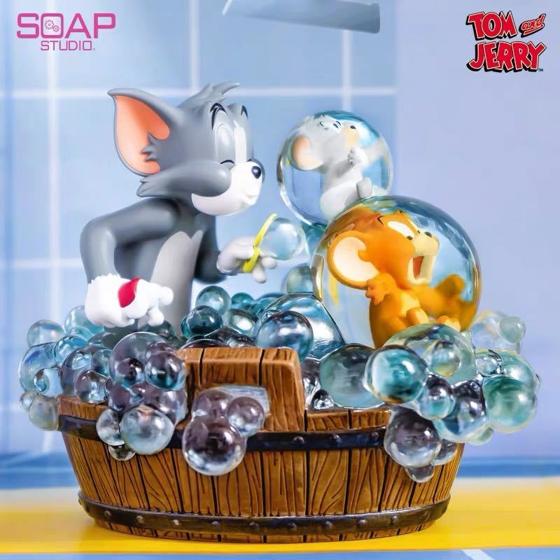 『トムとジェリー』TOM&JERRY ソープスタジオ　SOAP STUDIO 三人のバスタイム　フィギュア　コレクション　スタチュー　正規品　送料込み