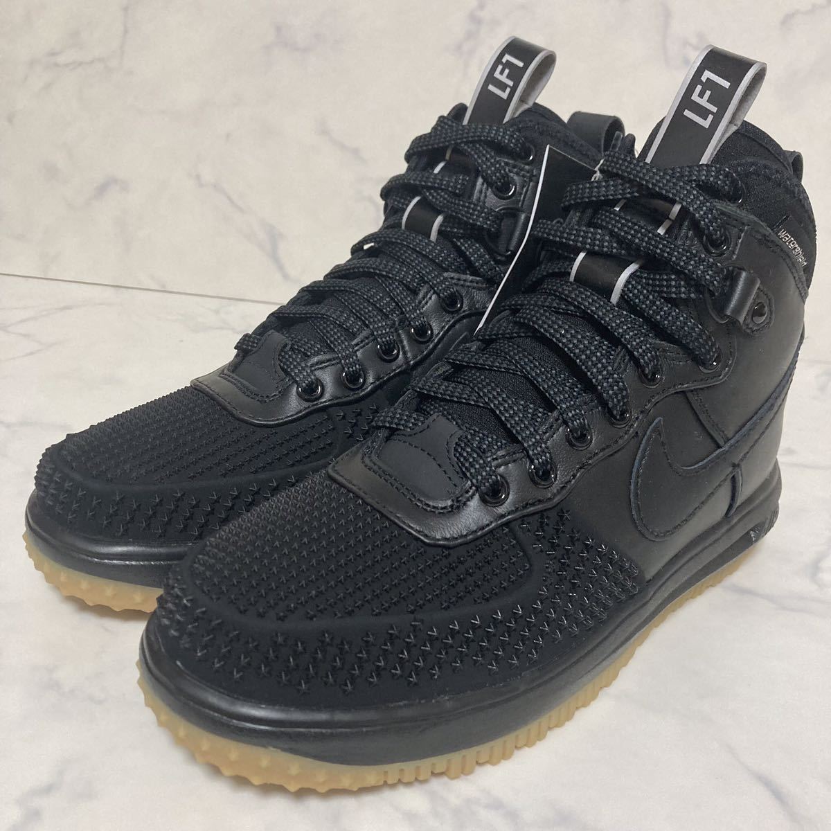 送料無料 【新品未試着】26.5cm Nike LUNAR FORCE 1 DUCK BOOT BLACK ナイキ ルナフォース ワン ダックブーツ ブラック エア 黒 登山