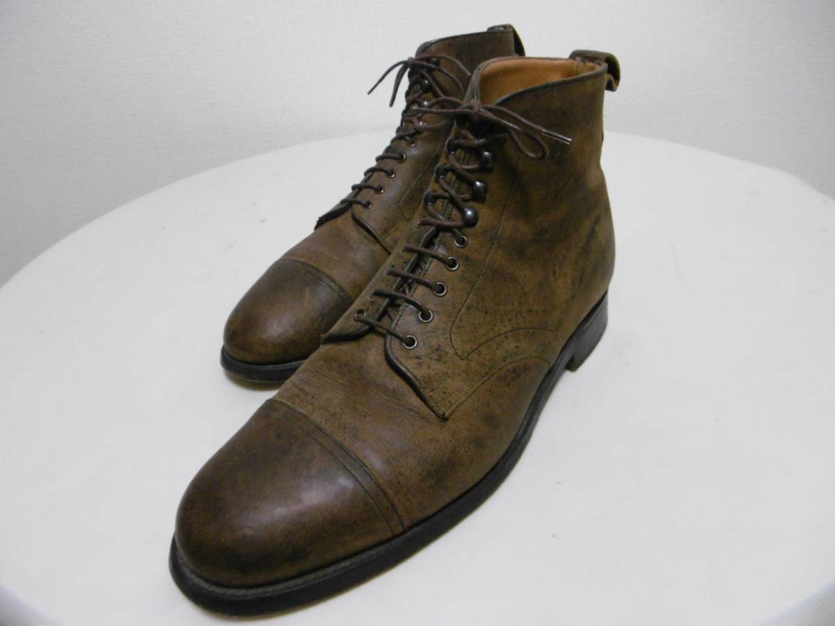 rag&bone×GRENSON ラグアンドボーン×グレンソン キャップトゥレースアップブーツ ヴィンテージ加工 ENGLAND製 10/EF_画像2