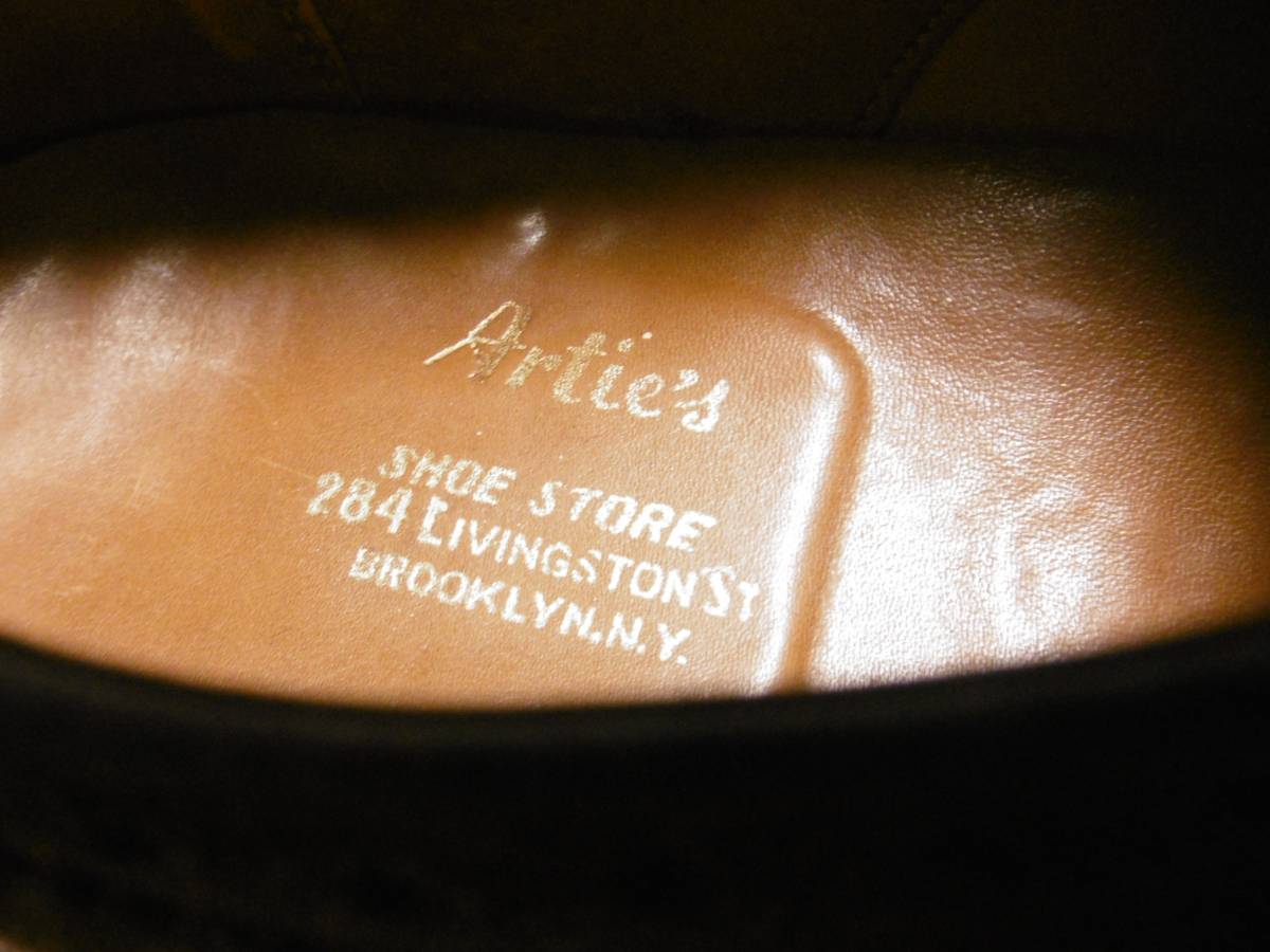 ALDEN×Artie`s ShoeStore 　オールデン 　フルブローグシューズ 　スウェード 　ブラウン 　USA製 　10AA 　細身　27cm位_画像4