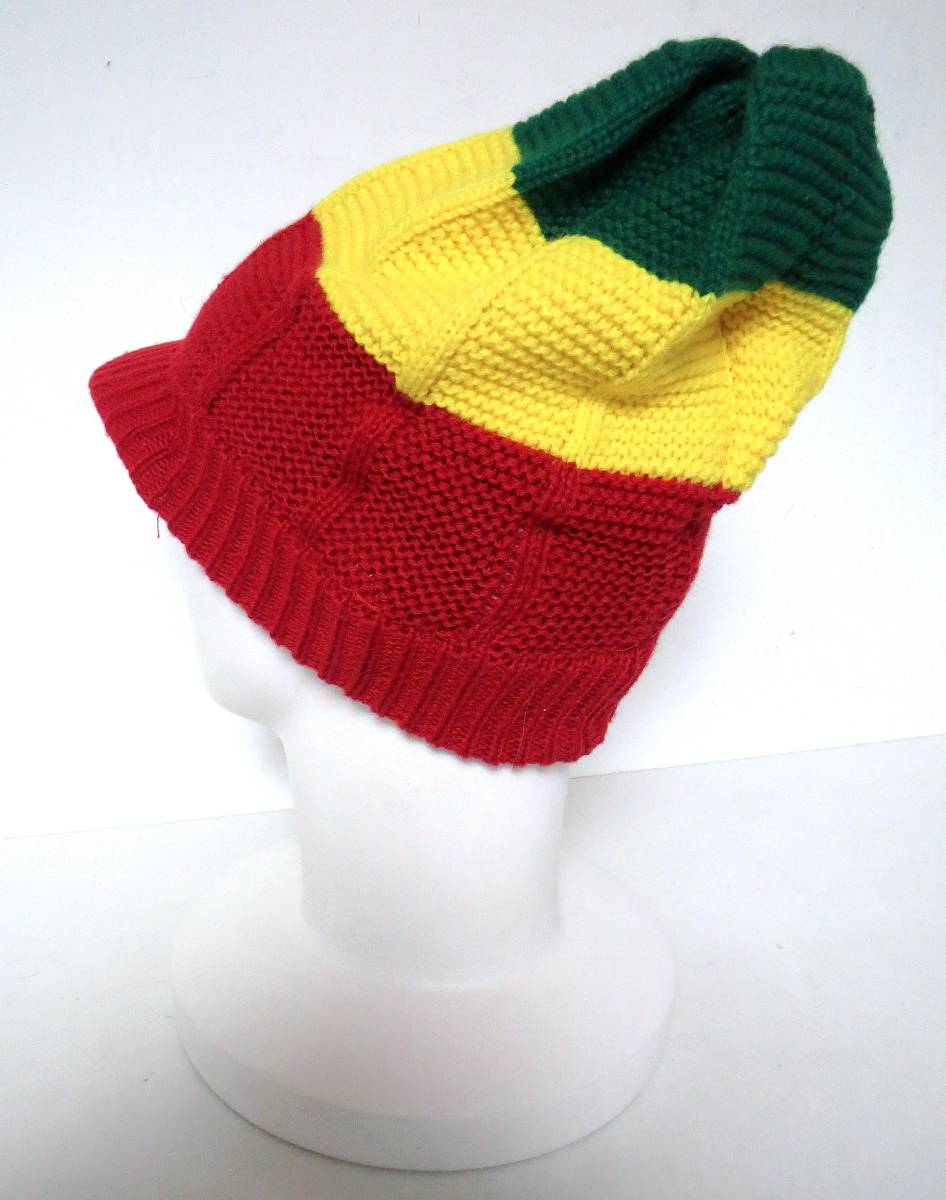  two point successful bid free shipping! N048 knitted cap . Kids red yellow color green small articles ja mica from - red yellow green 