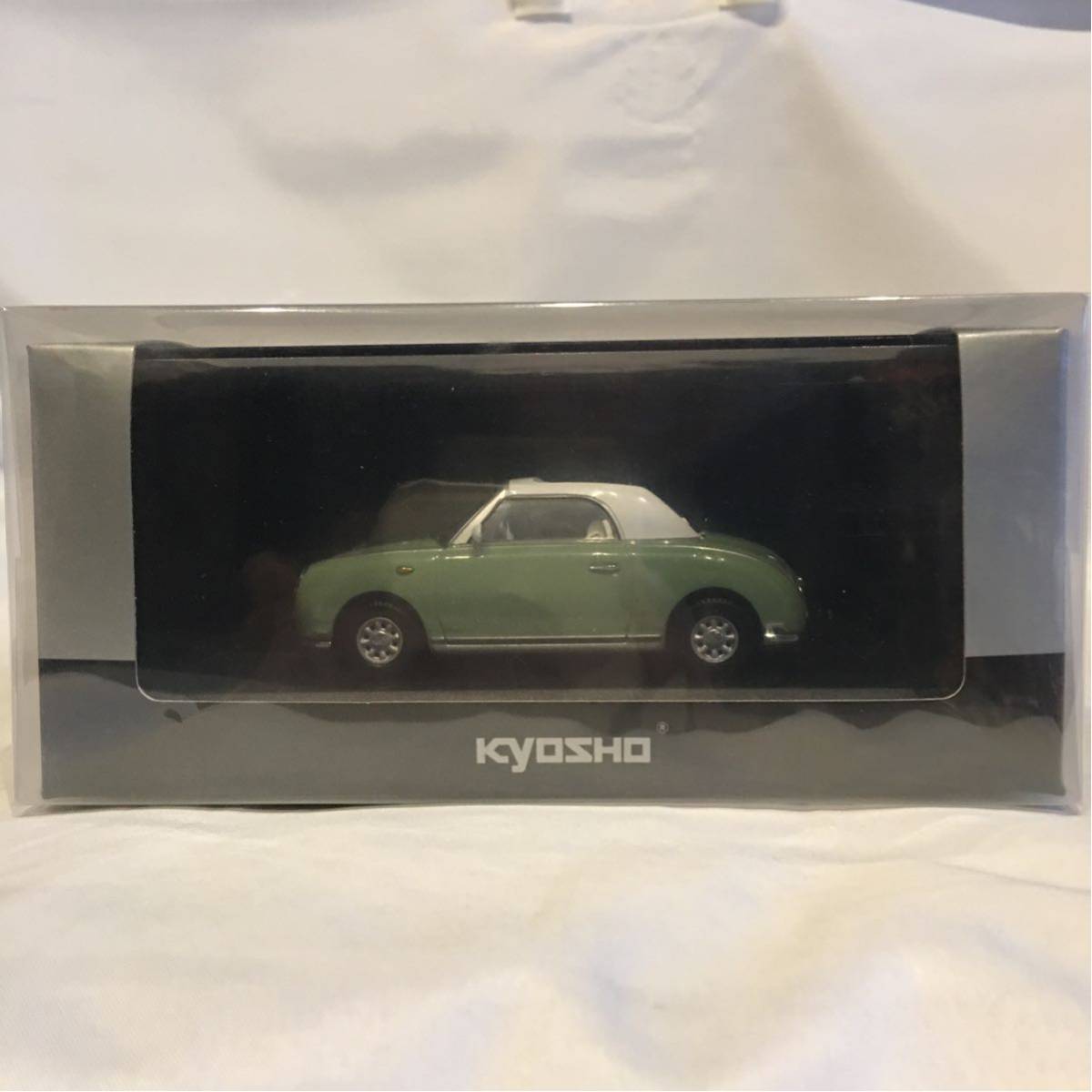 京商 1/43 日産 FIGARO OPEN TOP Emerald Green ミニカー フィガロ 旧車 レトロ モデルカー エメラルド・グリーン