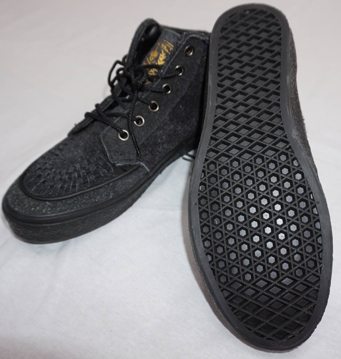  Vans крипер z mid cut 23.5cm черный чёрный VANS CREEPERS Skull UK блокировка Raver подошва замша 