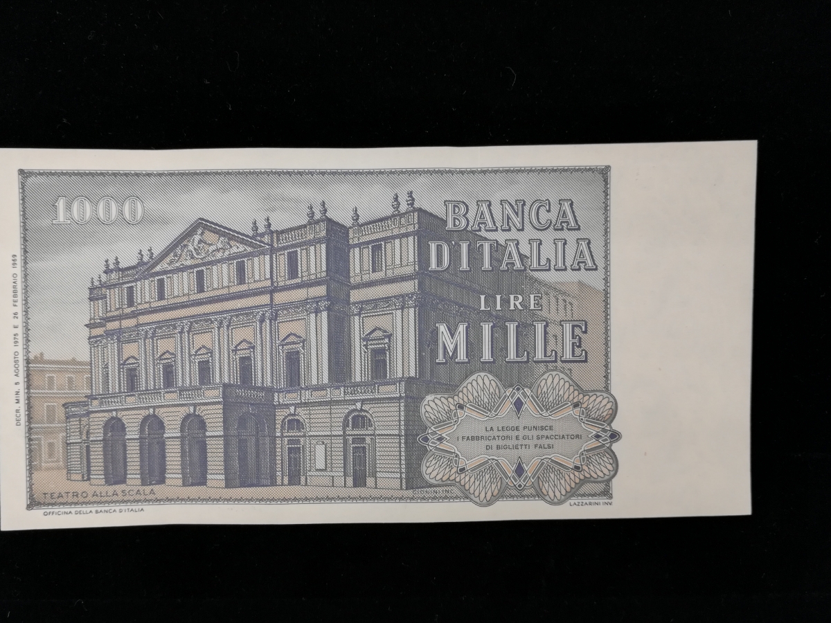 【外国紙幣/旧紙幣/古紙幣】 Italy/イタリア 1000リラ コレクション 管理313 K_画像3