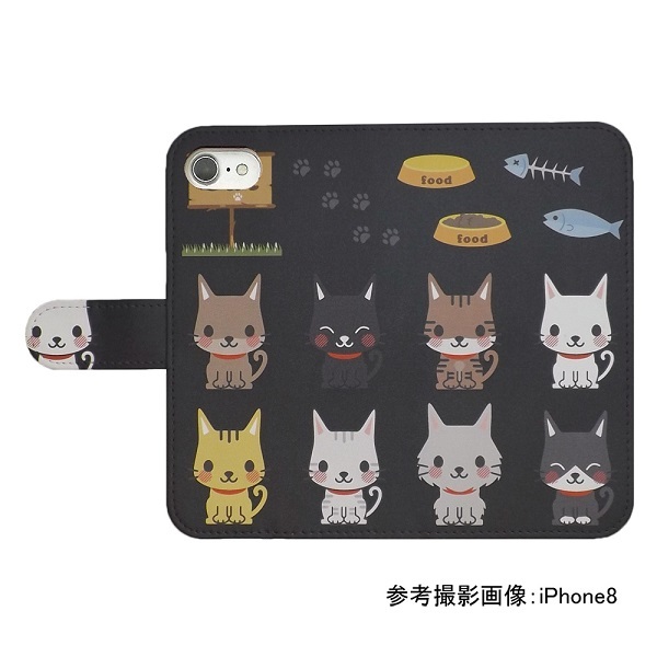 Galaxy A53 5G SC-53C/SCG15　スマホケース 手帳型 プリントケース ネコ キャット かわいい 猫ちゃん イラスト_画像3