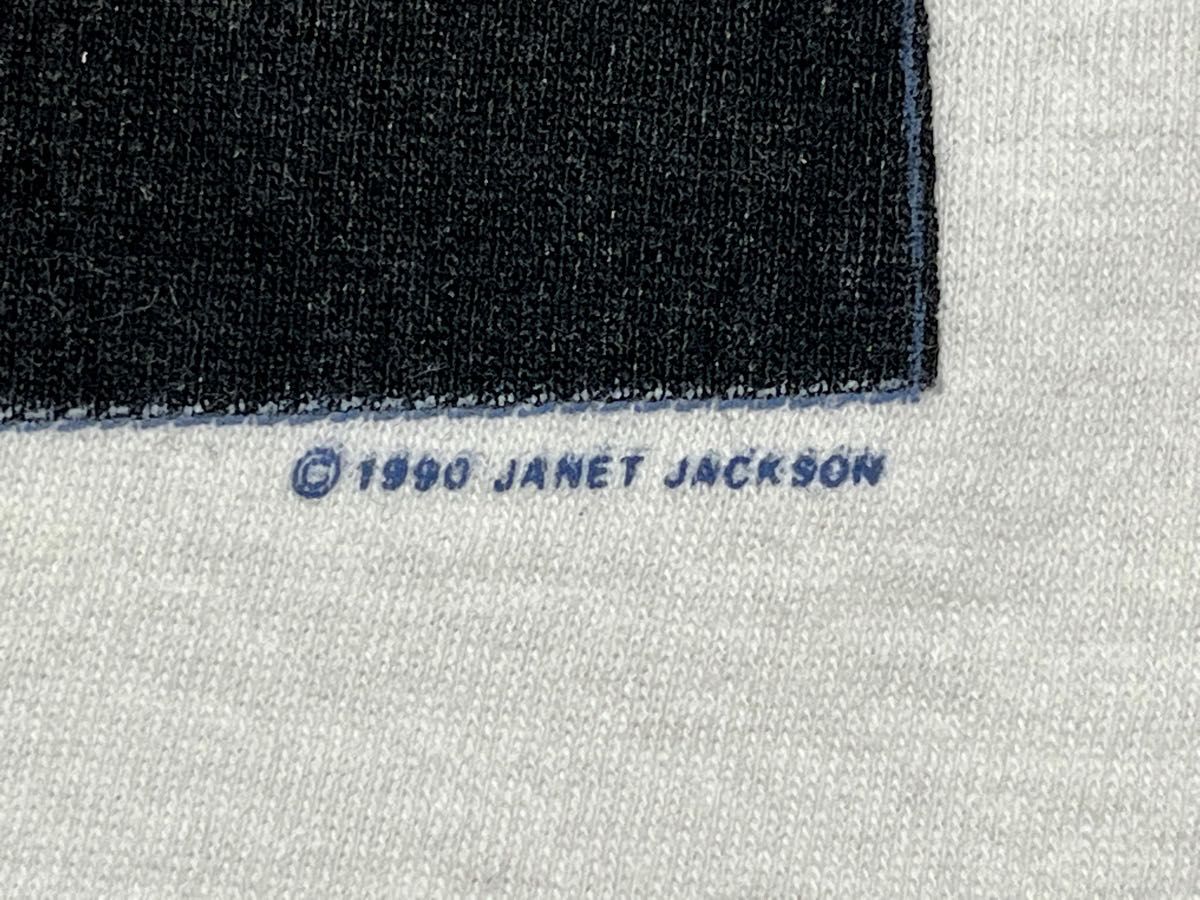 ジャネットジャクソン Janet Jackson 1990年 ツアーTシャツ L 白