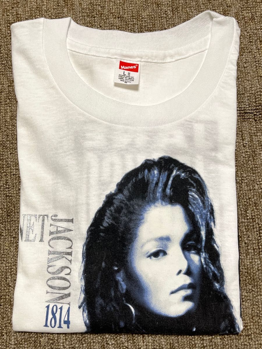 ジャネットジャクソン Janet Jackson 1990年 ツアーTシャツ L 白