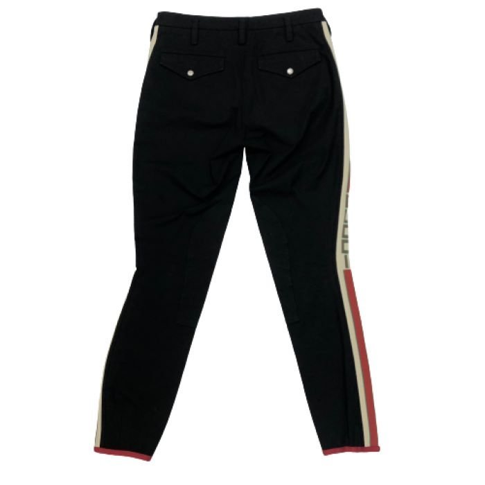 グッチ GUCCI 18SS サイドラインギャバジンストレッチロングパンツ