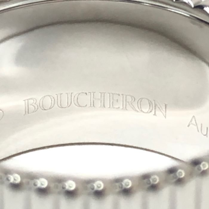 ブシュロン BOUCHERON キャトル ブラック リング ラージ 指輪 K18WG ＃57 磨き済み ユニセックス シルバー ブラックの画像7