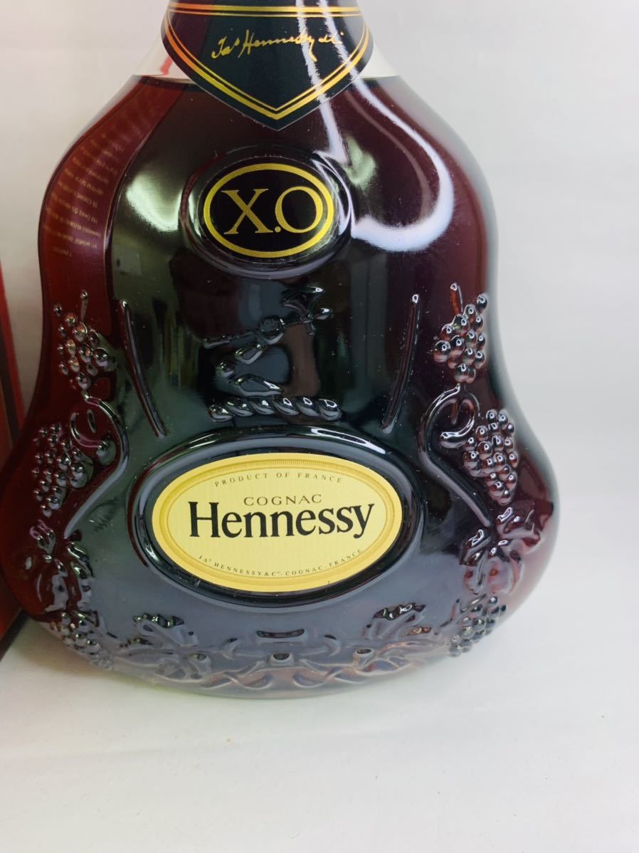 Hennessy ヘネシーXO 金キャップ クリアボトル 700ml 古酒 箱付き 