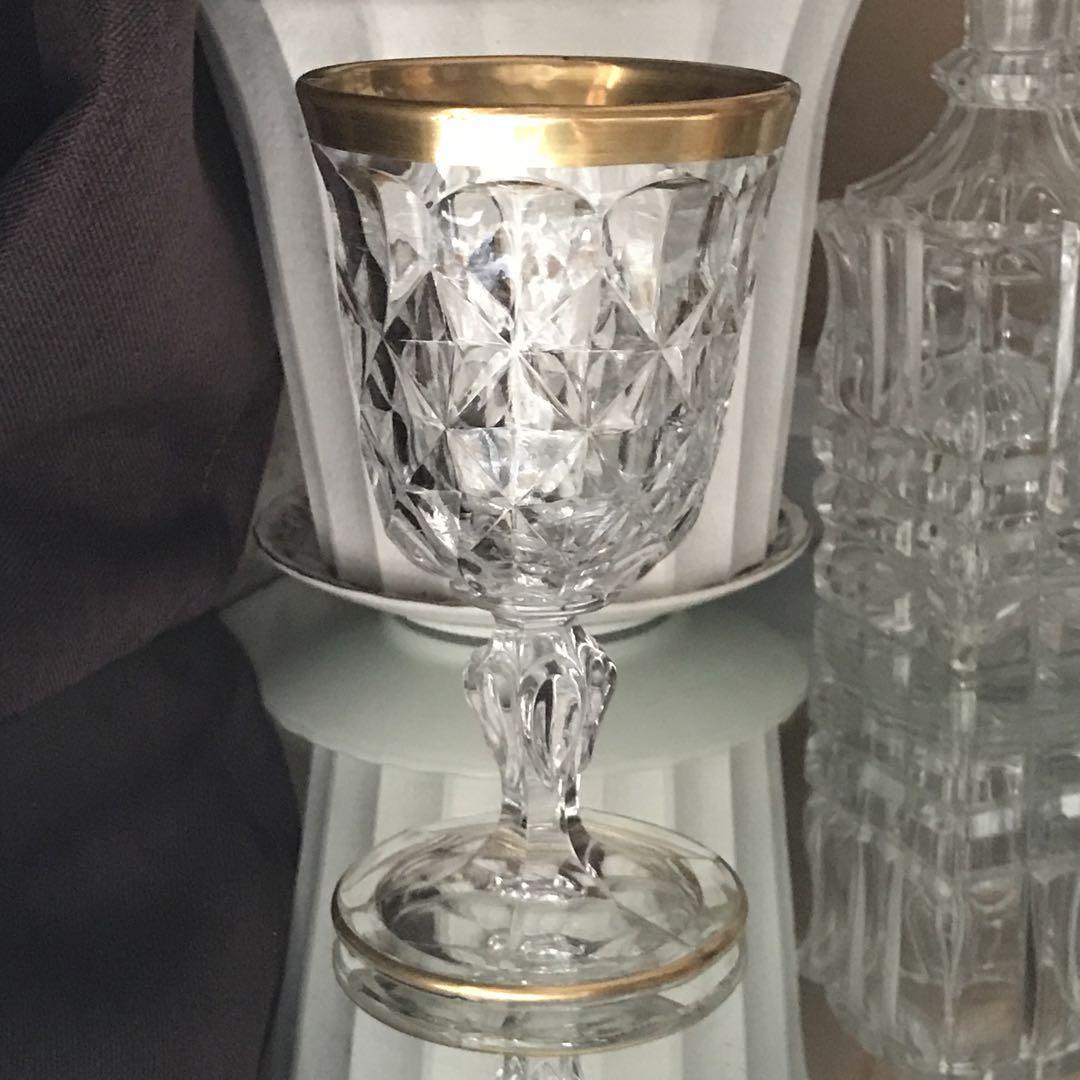 極希少オールドバカラBACCARAT1840年代クリスタルグラス水用☆ビールに