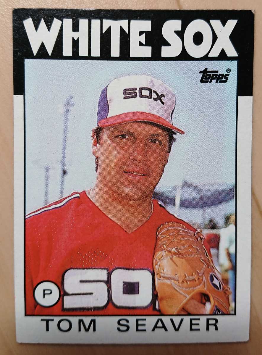 ★TOM SEAVER TOPPS 1986 #390 MLB メジャーリーグ 大リーグ トム シーバー CHICAGO WHITE SOX シカゴ ホワイトソックス HOF LEGEND_画像1