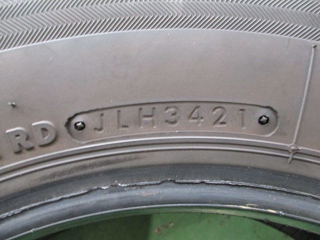 BRIDGESTONE V600 165R13 6PR タイヤ2本 21年 4.8mm 【管理番号 1806 RB2-701】中古【小物】_画像5