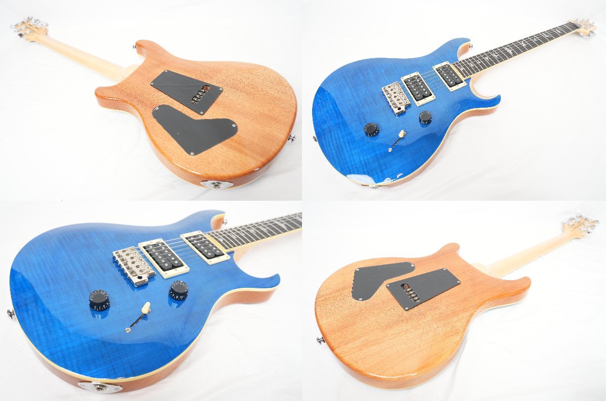 ロックギタ】 ☆PRS SE☆CUSTOM 24 BlueMatteo(Natural Back) フレイム