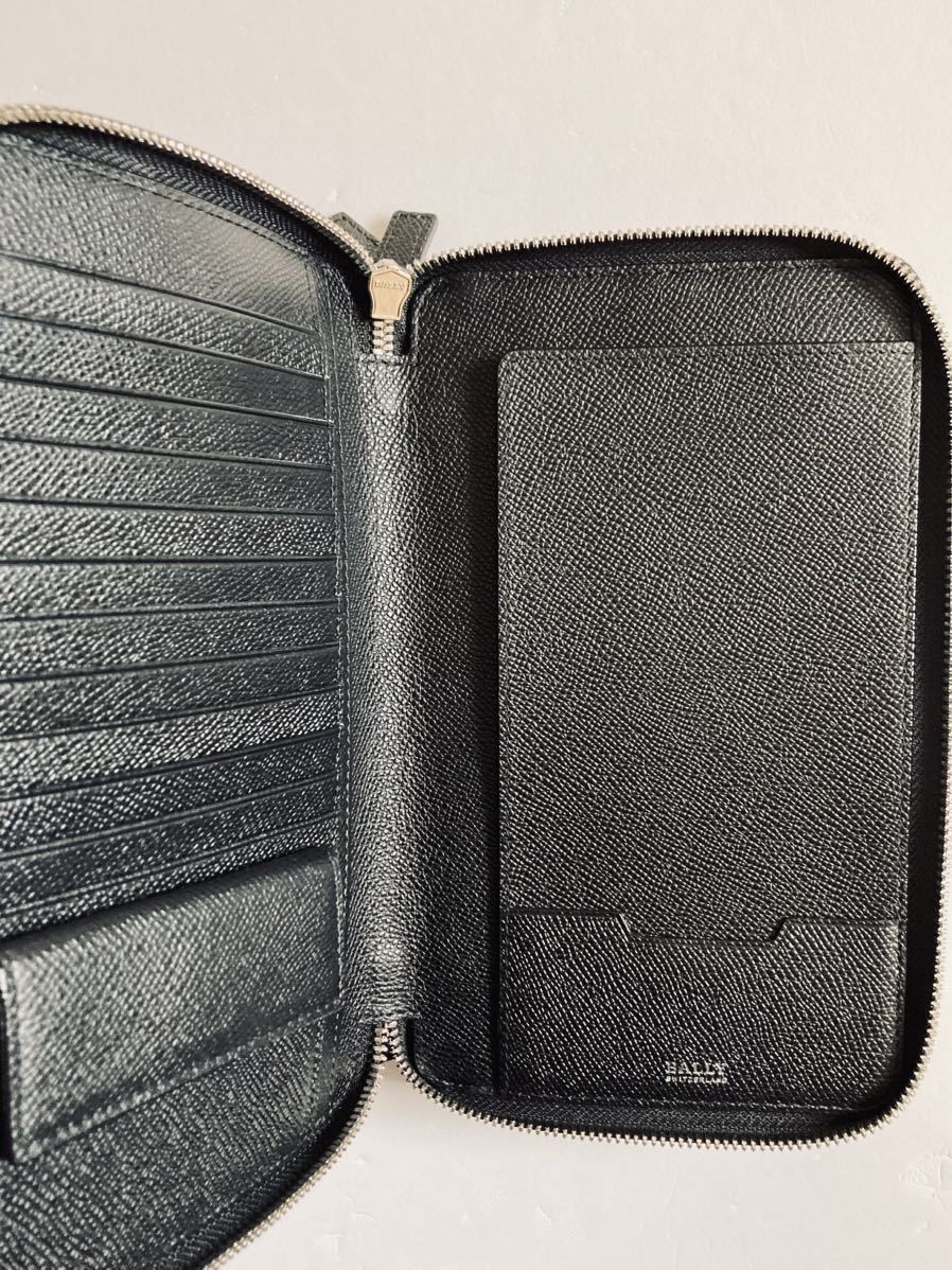 新品◇BALLY バリー ダブルジップ オーガナイザー 長財布 セカンド