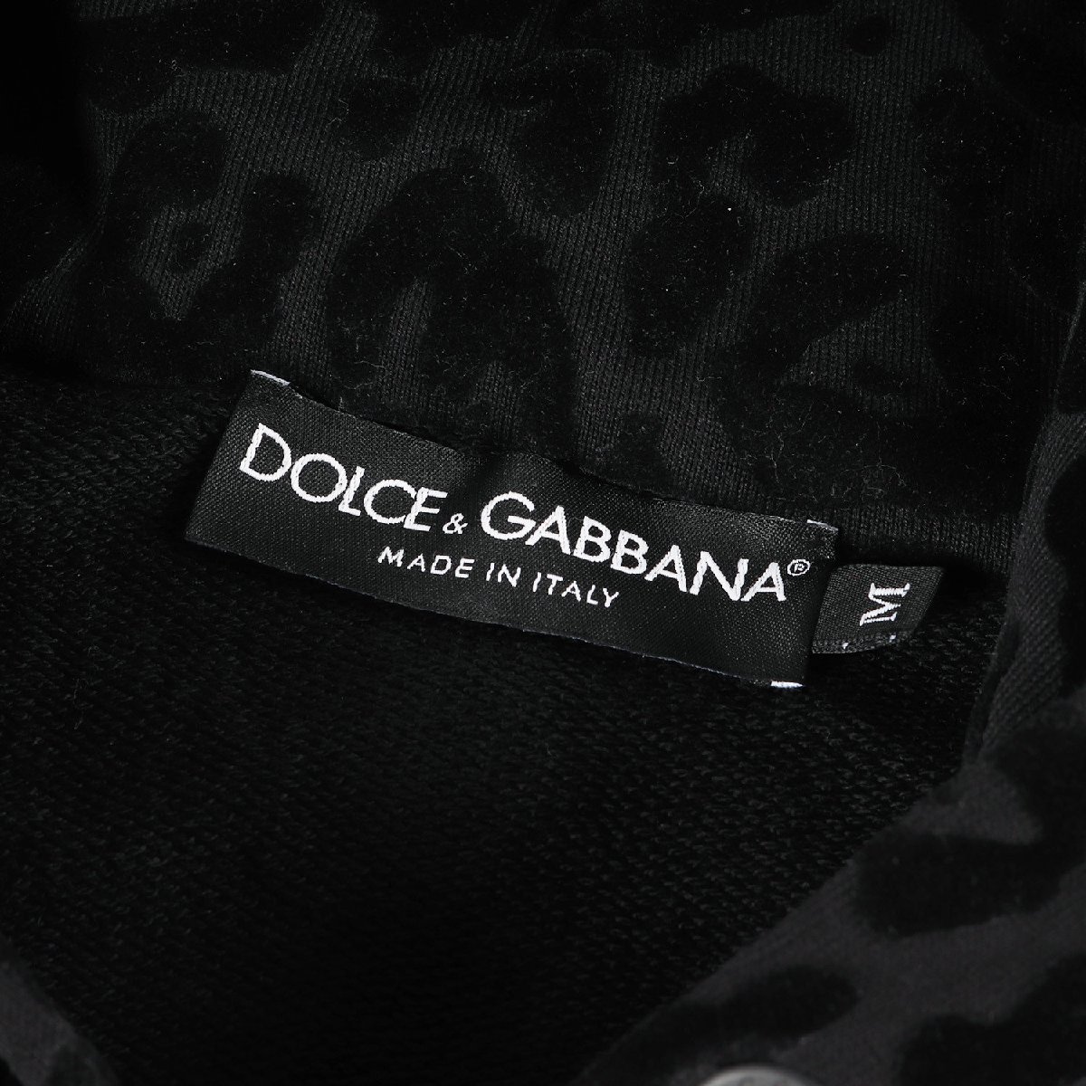 DOLCE&GABBANA ドルチェ&ガッバーナ パーカー ベロア レオパード