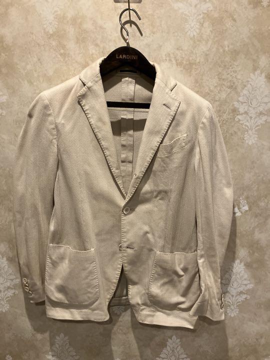 LARDINIラルディーニ 白ホワイトジャケット イタリア製 44-