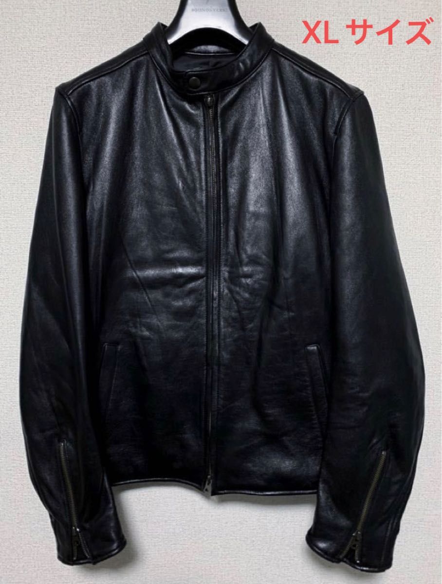 に値下げ! 新品 ナノユニバース ラムレザー シングル ライダース
