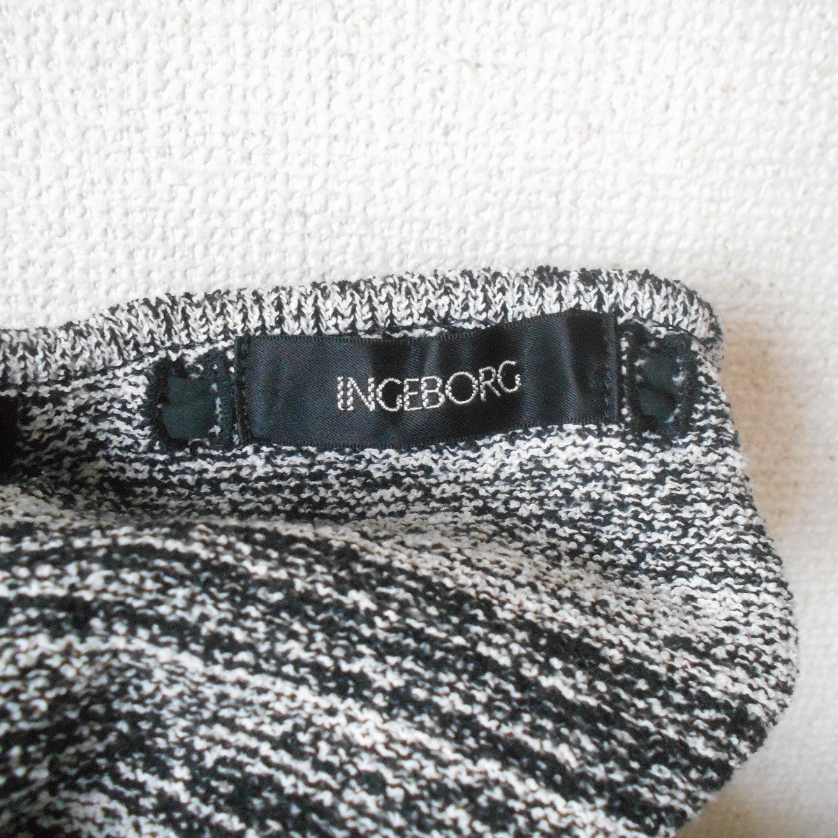 未使用 インゲボルグ INGEBORG 春 秋 はしご リボン の 可愛い 半袖 ニット セーター 日本製_画像8