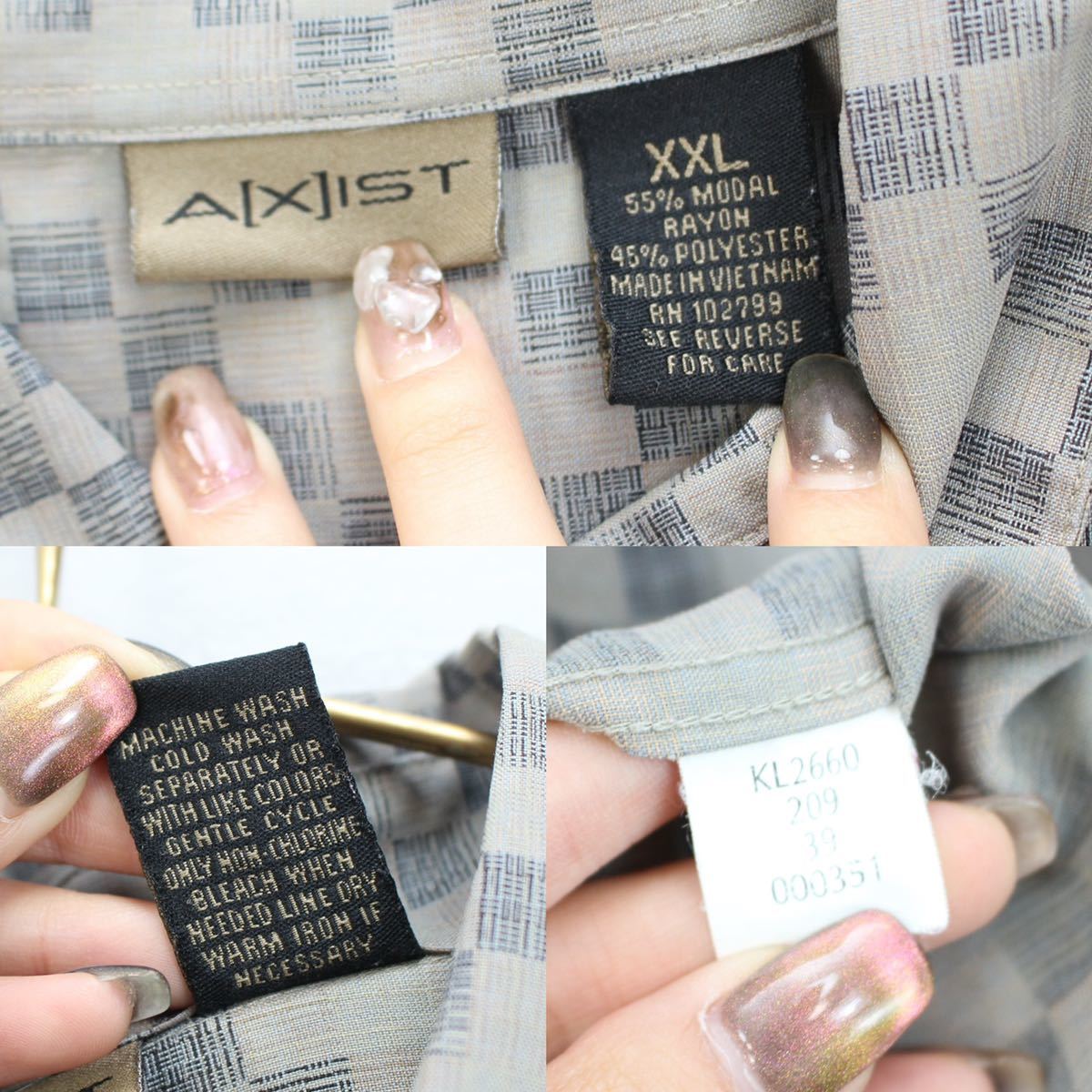 USA VINTAGE AXIST PATTERNED ALL OVER DESIGN OVER SHIRT/アメリカ